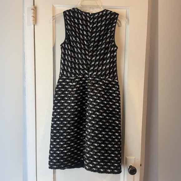 Giambattista Valli Metallic Stripe Tweed Knee-Length Dress 44 - Picture 6 of 15